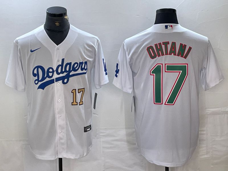 Men Los Angeles Dodgers #17 Ohtani White Nike Game MLB Jersey style 17->los angeles dodgers->MLB Jersey